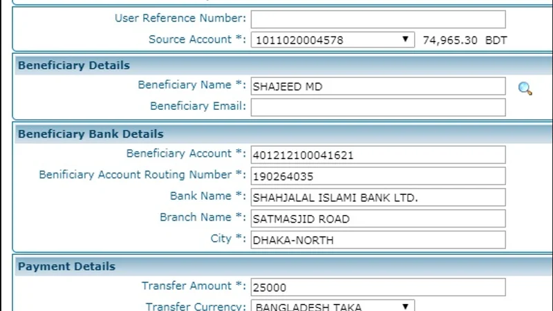 Local Bangladesh Bank Wire Transfers Visual Guide