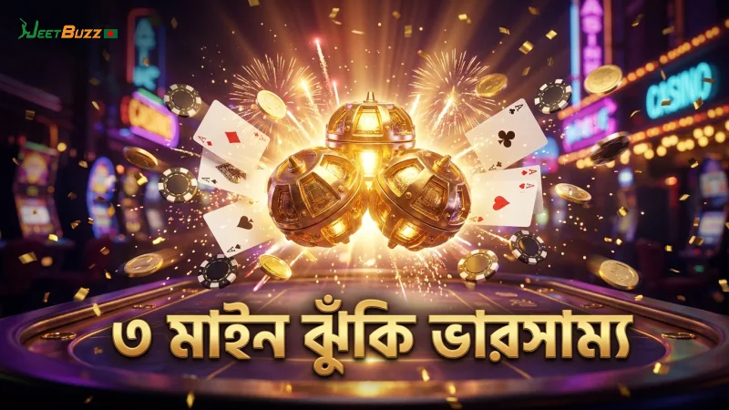 ৩ মাইন সেটিংসে ঝুঁকি ও পুরস্কারের ভারসাম্য যাচাই।